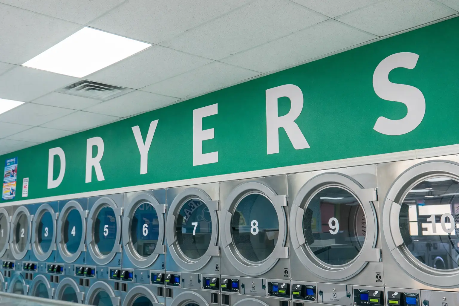 Fresh & Clean Row Of Dryers 2