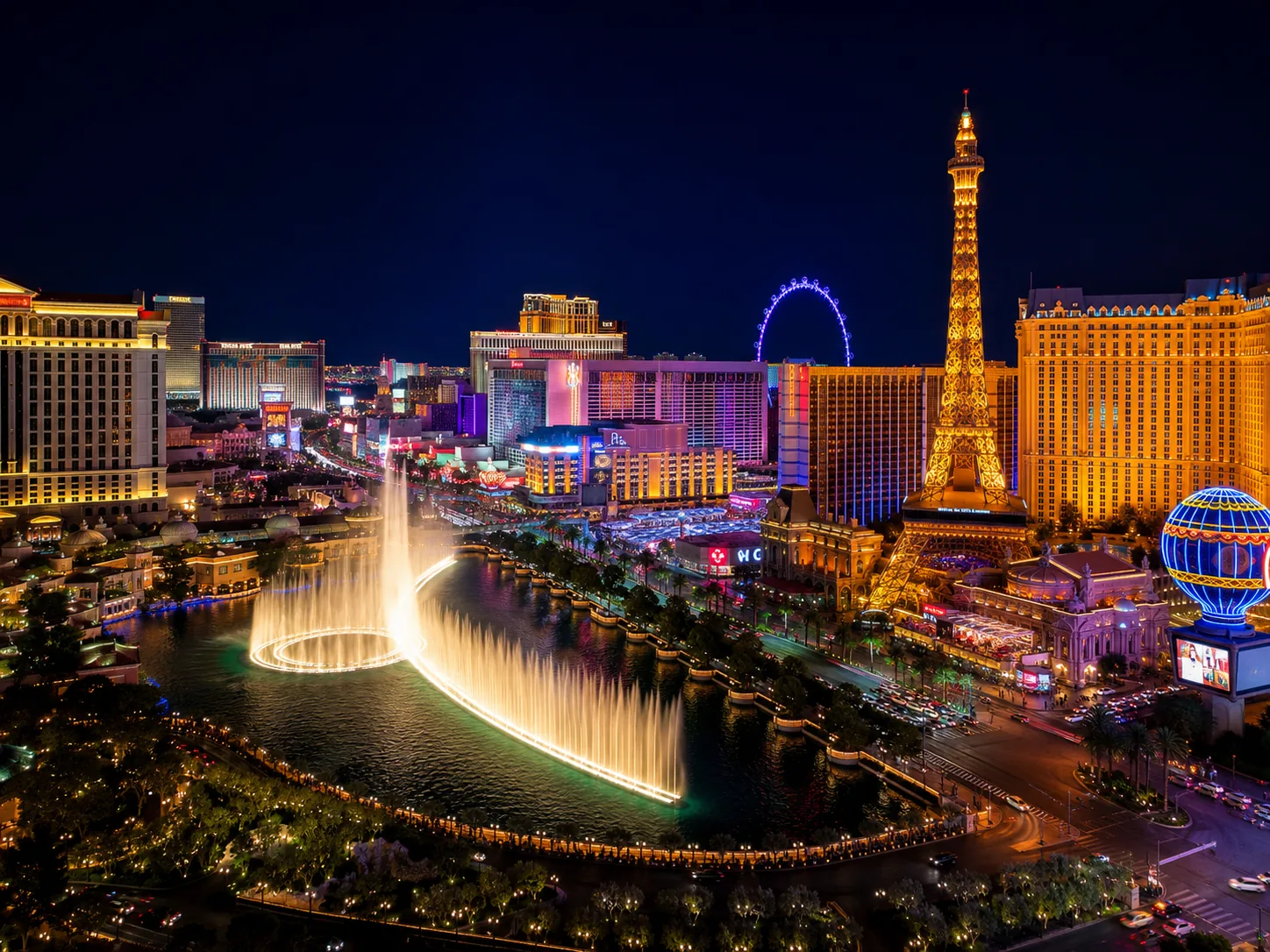 Las Vegas Strip Skyline Paradise Nevada